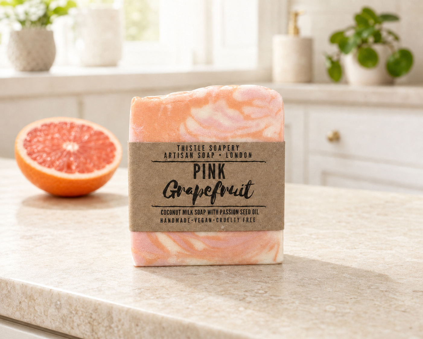Pink Grapefruit & Passion Seed Oil Soap • With Coconut Milk & Essential Oils • For Sensitive Skin