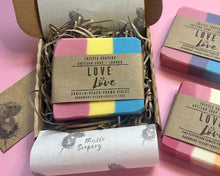Load image into Gallery viewer, Love is Love- Pride Flag Vegan Soap LGBTQ+
