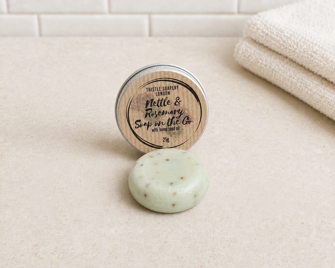 Soap on the Go • Our Bestselling Soaps in Miniature • With Aluminium Travel Tin