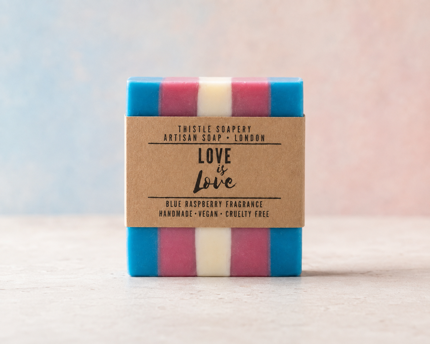Love is Love • Trans Pride Flag Themed Vegan Soap • With Shea Butter and Avocado Oil