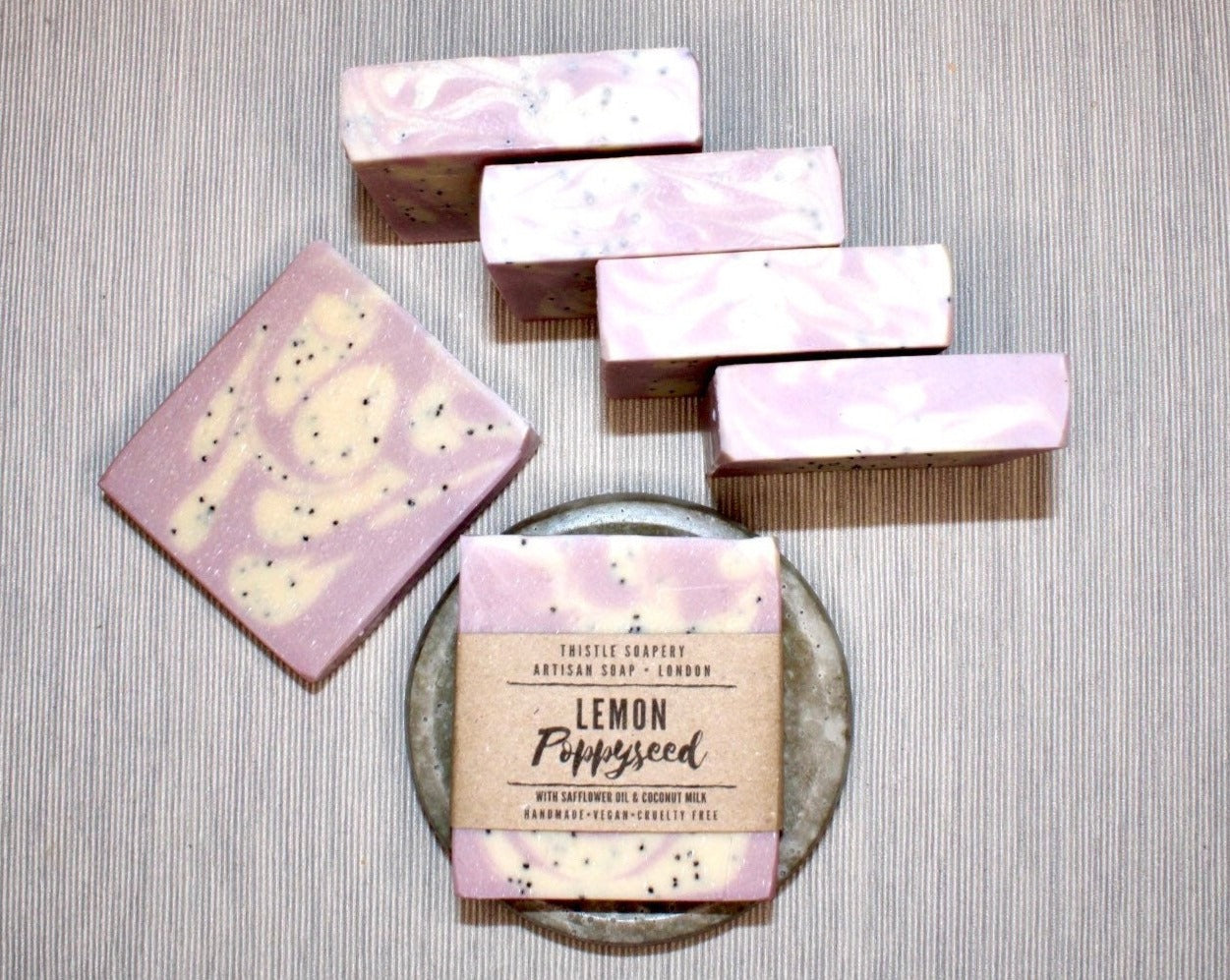 Exfoliating Lemon Poppyseed Soap • With Soothing Safflower Seed Oil • For Sensitive Skin