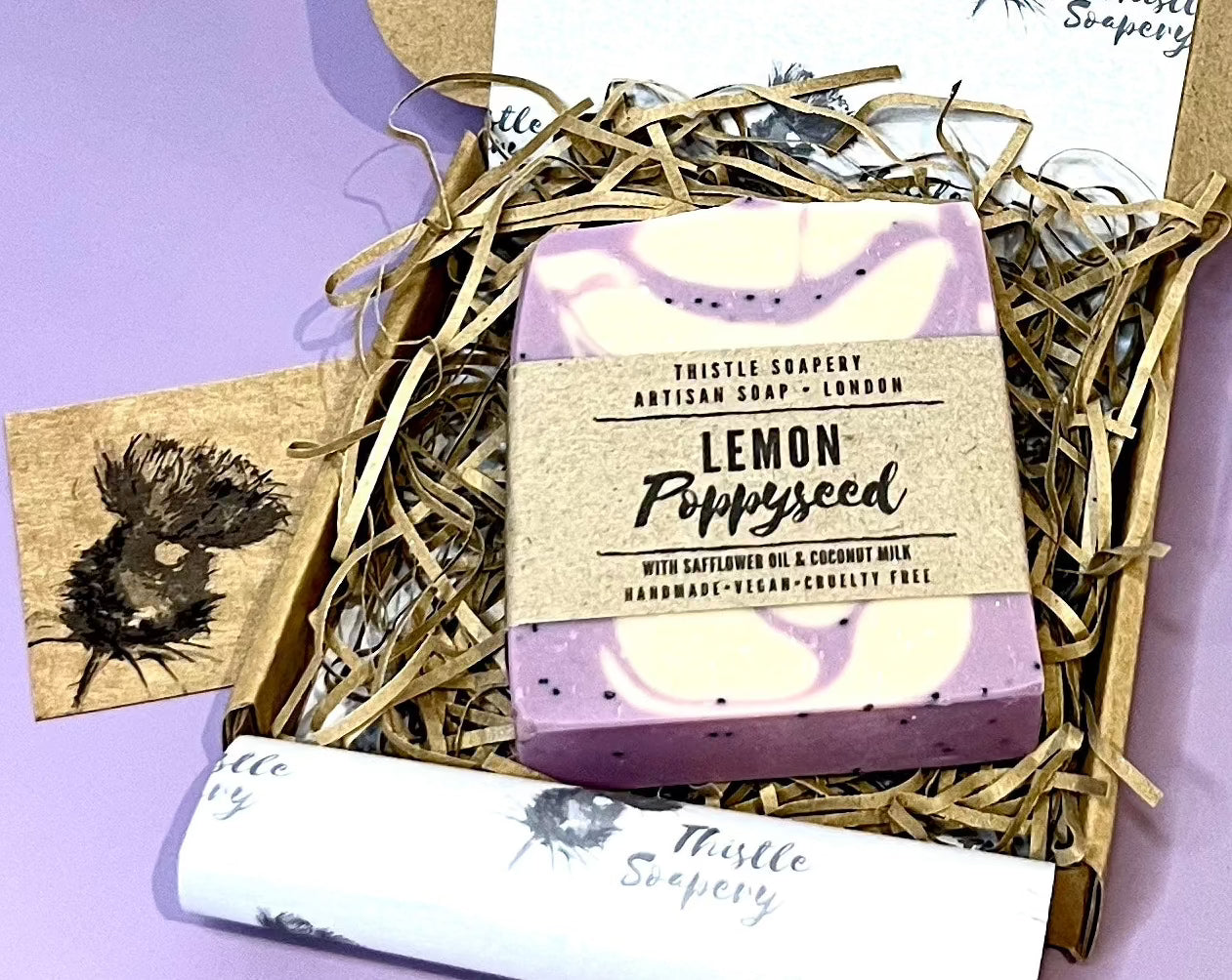 Exfoliating Lemon Poppyseed Soap • With Soothing Safflower Seed Oil • For Sensitive Skin