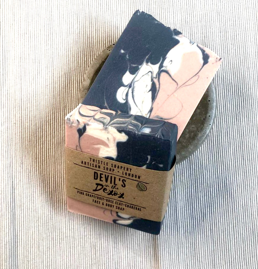 Devil's in the Detox Facial Soap • With Rose Clay and Coconut Milk • For Sensitive Combination Skin