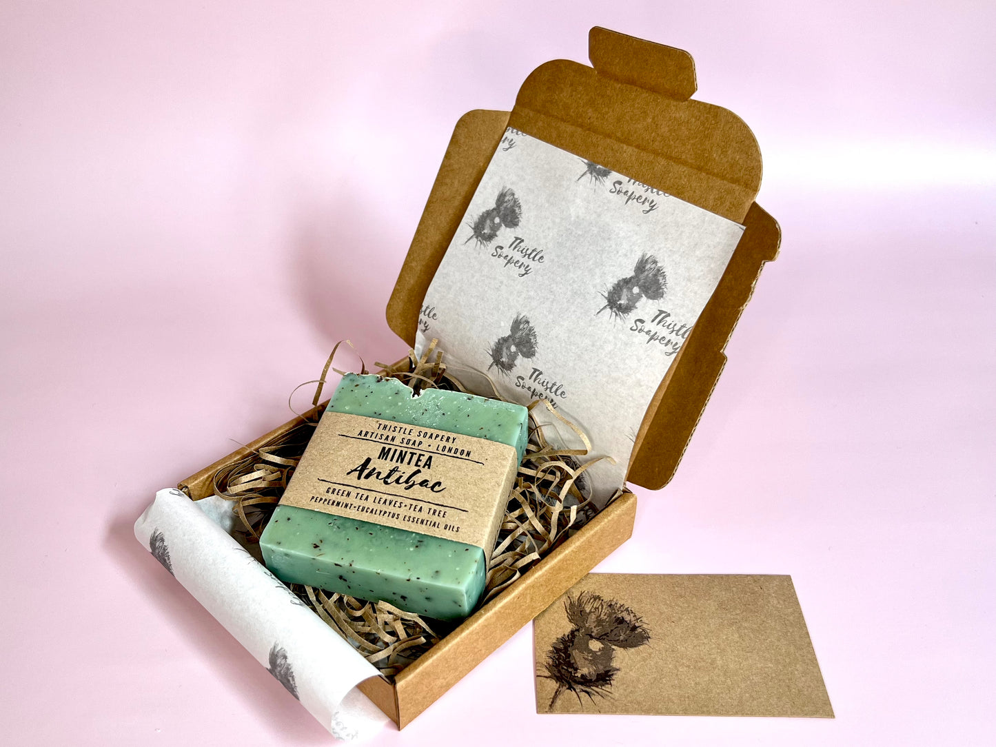 Mintea Exfoliating Soap • With Brewed Green Tea, Pure Essential Oils & Exfoliating Tea Leaves