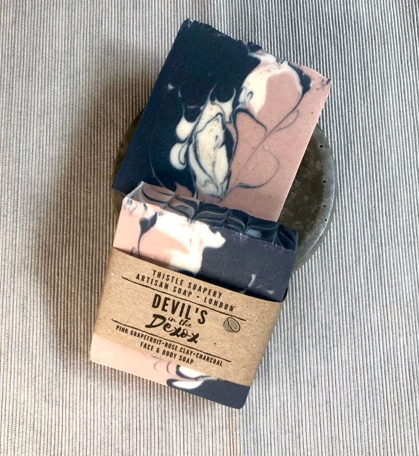 Devil's in the Detox Facial Soap • With Rose Clay and Coconut Milk • For Sensitive Combination Skin