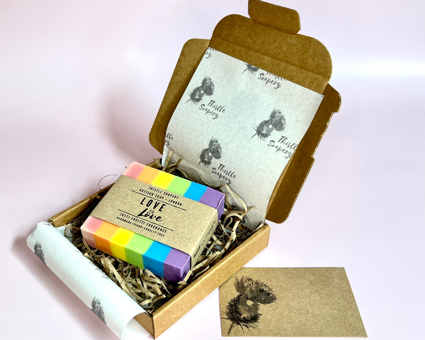 Love is Love Rainbow Pride Vegan Soap • Tutti Frutti Fragrance